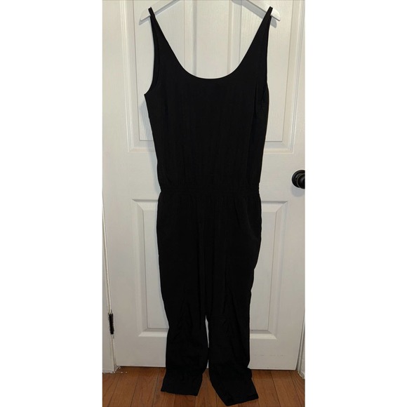 Athleta Pants - Athleta Roaming Black Sleeveless Romper Lightweight Jumpsuit Size 14 596303